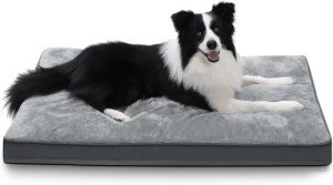 Waterproof Plush Dog Crate Bed with Washable Cover