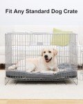 Comfortable Grey Dog Bed for Crate and Kennel
