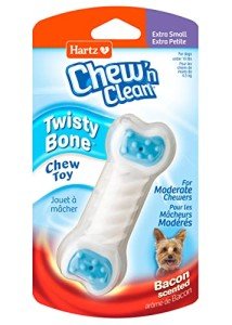 Hartz Bacon Scented Twisty Bone Dog Chew Toy
