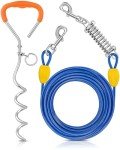 Petbobi Heavy Duty Dog Tie-Out Cable & Stake