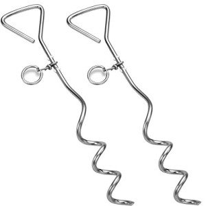 Heavy-Duty 16" Dog Tie-Out Stake for Outdoors