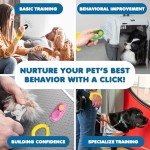 7-Pack Multicolor Clickers for Puppy Training