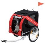 Dog Bike Trailer with Large Rubber Wheels