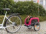 Trixie Small Dog Bike Trailer - Easy Setup, Red