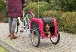 Trixie Small Dog Bike Trailer - Easy Setup, Red