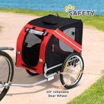 Dog Bike Trailer with Large Rubber Wheels