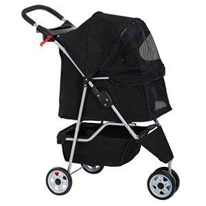 Pet Stroller for Small Dogs and Cats, Black