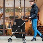 Pet Stroller for Small Dogs and Cats, Black