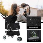 Pet Stroller for Small Dogs and Cats, Black