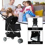 Pet Stroller for Small Dogs and Cats, Black