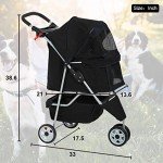 Pet Stroller for Small Dogs and Cats, Black