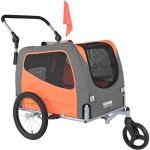 VEVOR Dog Bike Trailer and Stroller, 66 lbs Capacity