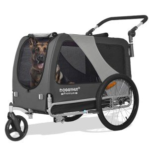 Doggyhut Premium Dog Bike Trailer & Stroller - Gray