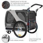 Doggyhut Premium Dog Bike Trailer & Stroller - Gray