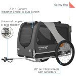 Doggyhut Premium Dog Bike Trailer & Stroller - Gray