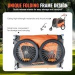 VEVOR Dog Bike Trailer and Stroller, 66 lbs Capacity