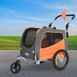 VEVOR Dog Bike Trailer and Stroller, 66 lbs Capacity