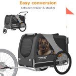 Doggyhut Premium Dog Bike Trailer & Stroller - Gray