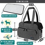 PetAmi Soft-Sided Dog Carrier Tote, Dark Gray