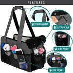 PetAmi Soft-Sided Dog Carrier Tote, Dark Gray