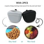 Dog Treat Training Pouch Set - Grey & Black