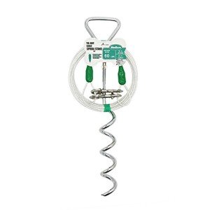 16" Spiral Stake with 15ft Reflective Cable for Dogs