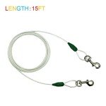 16" Spiral Stake with 15ft Reflective Cable for Dogs