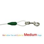 16" Spiral Stake with 15ft Reflective Cable for Dogs