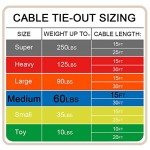 16" Spiral Stake with 15ft Reflective Cable for Dogs