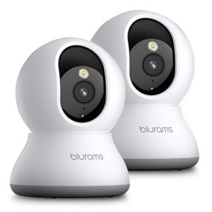 2-Pack 2K Pet Cameras with 360° View