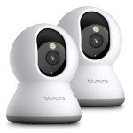 2-Pack 2K Pet Cameras with 360° View