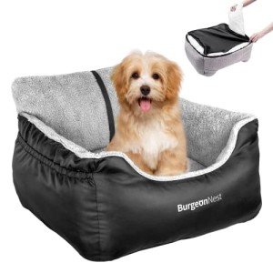 BurgeonNest Small Dog Car Seat with Storage Pockets
