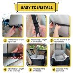 BurgeonNest Small Dog Car Seat with Storage Pockets