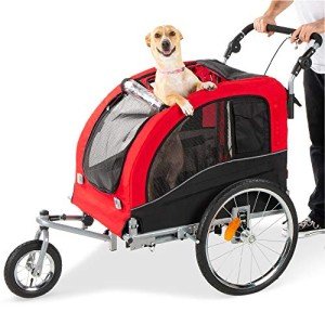 2-in-1 Dog Bike Trailer and Pet Stroller