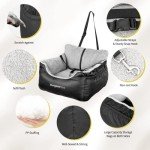 BurgeonNest Small Dog Car Seat with Storage Pockets