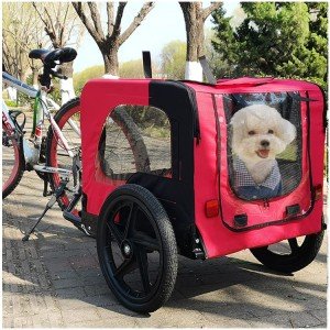 HomVent Folding Dog Bike Trailer with 16" Wheels