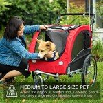 2-in-1 Dog Bike Trailer and Pet Stroller