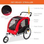 2-in-1 Dog Bike Trailer and Pet Stroller