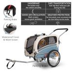 Sepnine 2-in-1 Pet Bicycle Trailer and Stroller