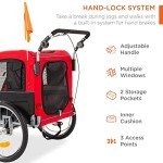 2-in-1 Dog Bike Trailer and Pet Stroller