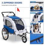 2-in-1 Dog Bike Trailer and Stroller Combo