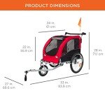 2-in-1 Dog Bike Trailer and Pet Stroller