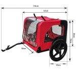 HomVent Folding Dog Bike Trailer with 16" Wheels