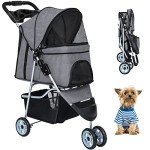 Pet Stroller for Small Dogs and Cats - Grey