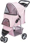 Trixie Pink Foldable Pet Stroller for Dogs & Cats