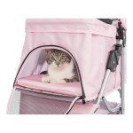 Trixie Pink Foldable Pet Stroller for Dogs & Cats