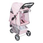 Trixie Pink Foldable Pet Stroller for Dogs & Cats