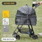 3-in-1 Folding Dog and Cat Stroller
