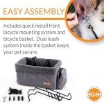 K&H Dog Bike Basket with Safety Leashes