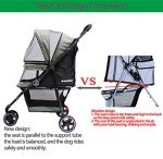 ROODO Lightweight 3-Wheel Pet Stroller for Dogs